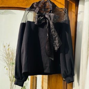 Zara sweatshirt with organza detail